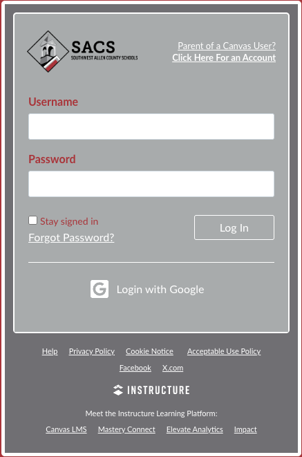 canvas login